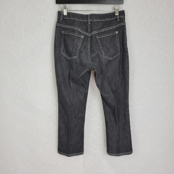 Pendleton Womens Jeans Size 4P Black Denim Bootcut Mid Rise Pleated Front - Picture 5 of 7